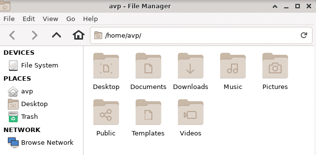 Thunar file manager in EndeavourOS