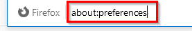 accessing firefox settings