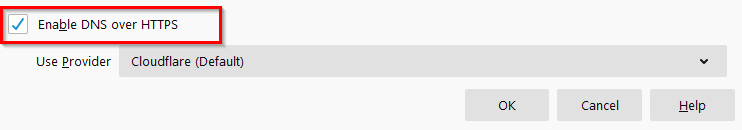 enable dns over https in firefox