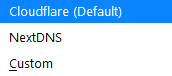 choosing from available dns providers in firefox