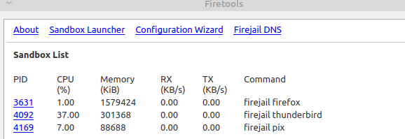 Firetools sandbox list