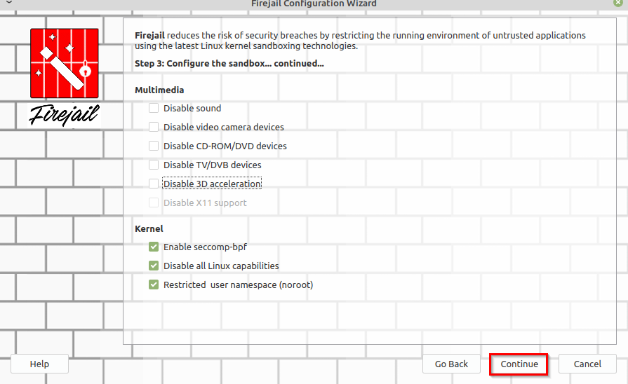 finishing creating a custom sandbox using Firetools