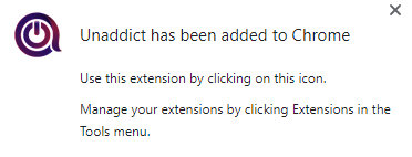 Unaddict add-on added to Chrome