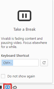 break mode enabled in Vivaldi 