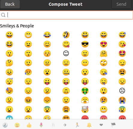 adding emoticons to tweets using Cawbird