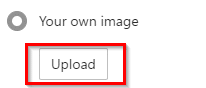 uploading custom image for new tab page background in Microsoft Edge