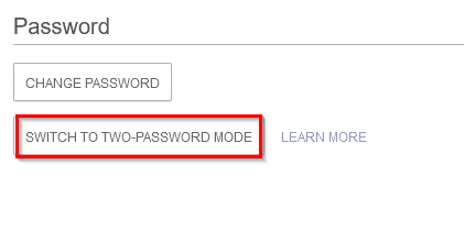 enabling two-password mode in protonmail 