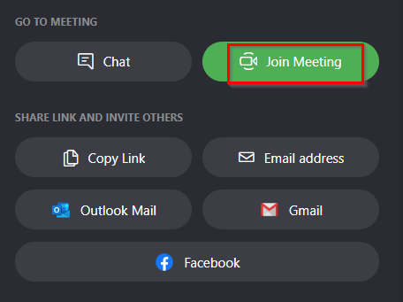 participants can only join meetings in Meet Now