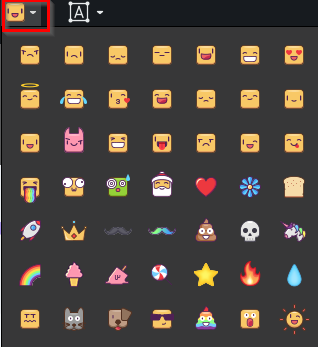 adding various emojis to screenshot from the the Opera snapshot tool