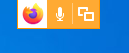 Firefox indicator icon for recording