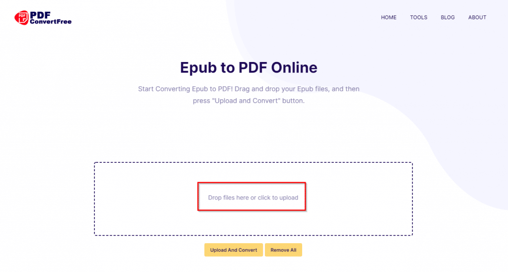 Epub to PDF Online converter