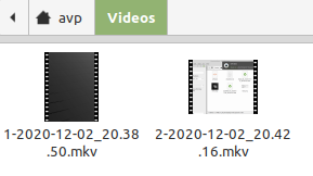 output folder where SimpleScreenRecorder videos are stored