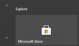 accessing Microsoft Store in Windows 10