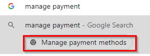 Chrome Actions for saved payments