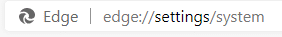Edge system settings 