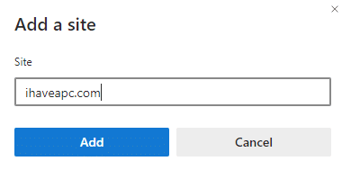 adding websites to be excluded from the sleeping tabs settings in Edge