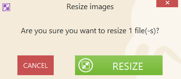 confirm resizing before starting in Image Resizer