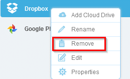 deleting added cloud drives from MultCloud 