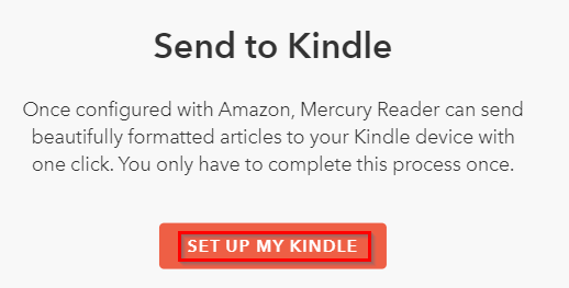 linking Mercury Reader with Kindle