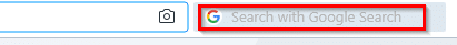 web search box enabled with the default search engine in opera