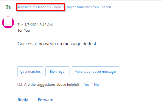 prompt for translation in Outlook.com based on translation settings