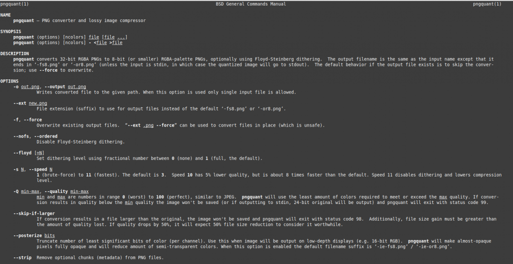 pngquant man pages