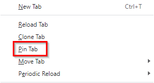 pin tabs in Vivaldi