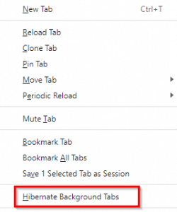 hibernate background tabs in Vivaldi