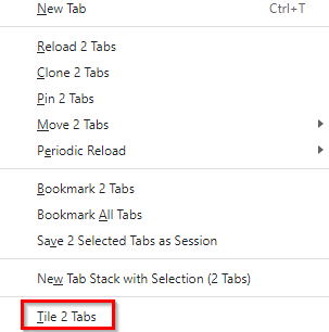 tiling tabs in Vivaldi