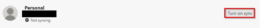 sync turned off in microsoft edge 