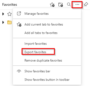 export favorites from microsoft edge 