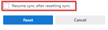 disable further sync in microsoft edge 