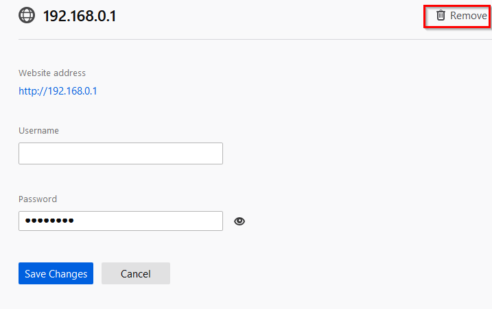 deleting stored logins in Firefox Lockwise