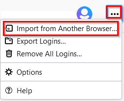 importing login details from another browser to Firefox Lockwise