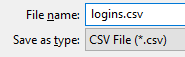 exported login details from Firefox Lockwise saved as a csv file