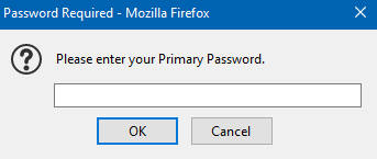 primary password needed for Firefox Lockwise