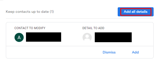 adding details to contacts using Google Contacts