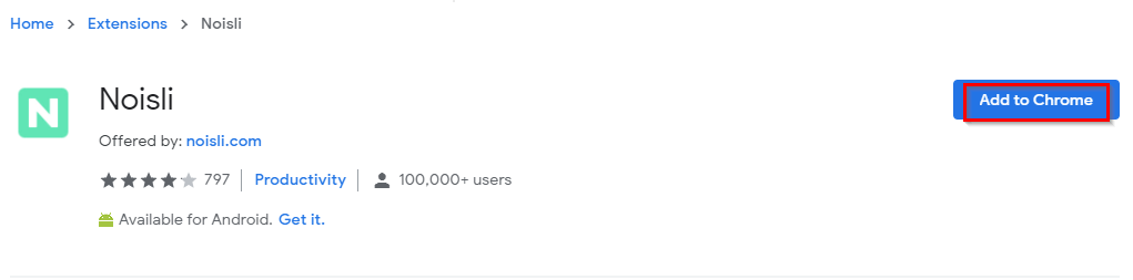 Noisli Chrome add-on