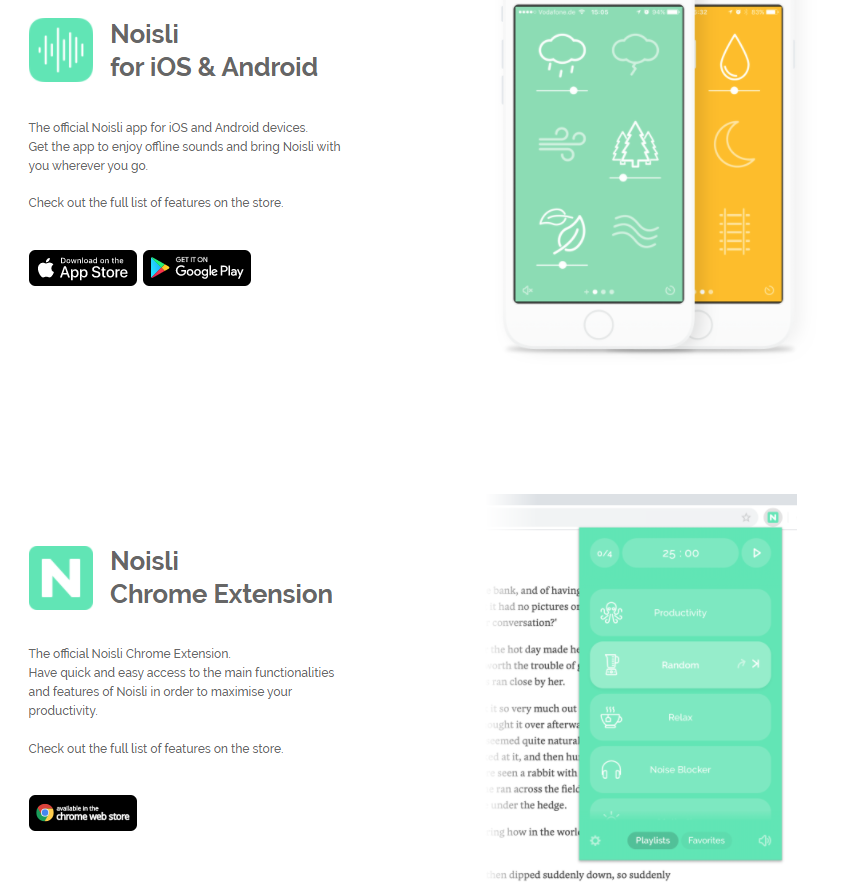 Noisli iOS and Android apps