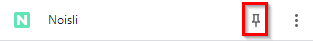 pinning Noisli add-on next to Chrome address bar
