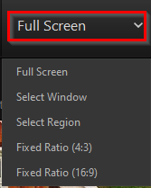 selecting region to record using IObit Screen Recorder