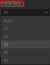 choosing frame rate for recording in IObit Screen Recorder