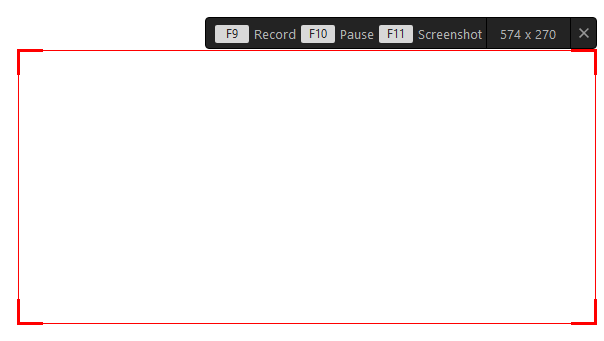 outline of selected region for recording using IObit Screen Recorder