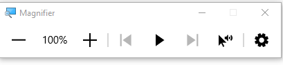 Magnifier tool in windows 10