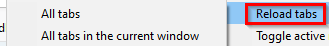 reloading all the tabs in one-go using Tab Reloader