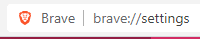 accessing brave settings