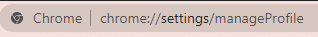 Accessing profile settings from Chrome address bar