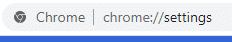 accessing chrome settings