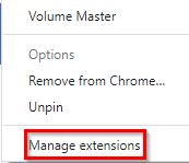 managing Volume Master add-on