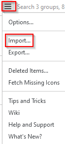 importing URLs and bookmarks to be added in Tab Stash